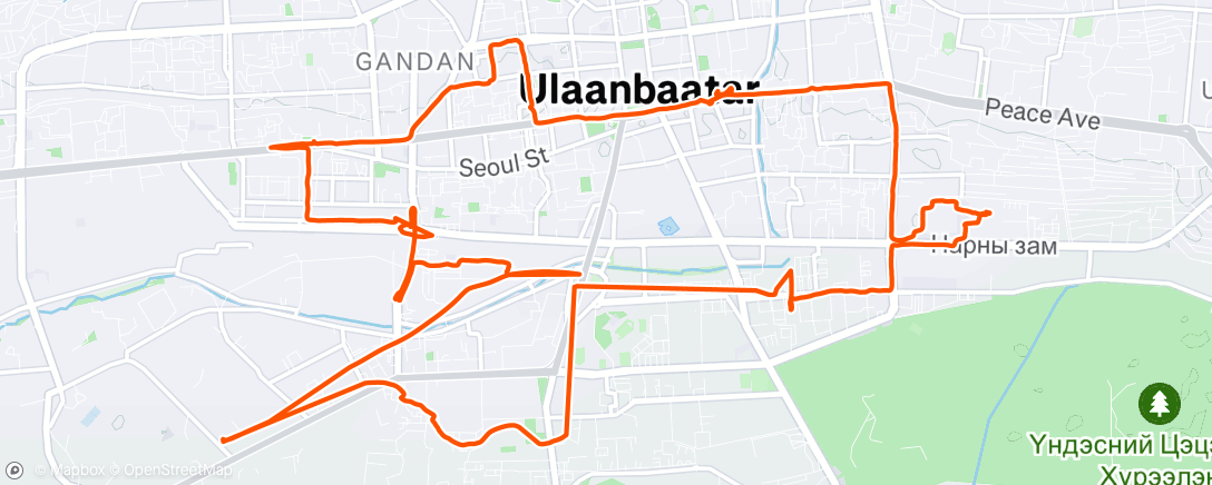 Map of the activity, 🚴🏼‍♂️📲Ip&otter📦