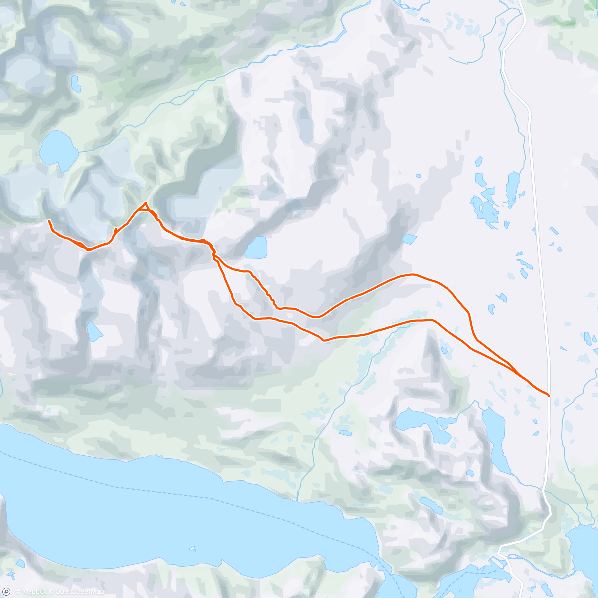 Map of the activity, Kalvehøgdene