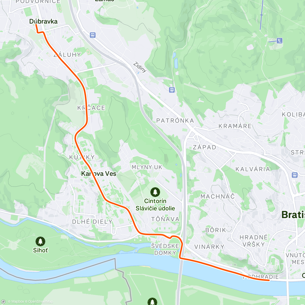 Map of the activity, Afternoon Ride