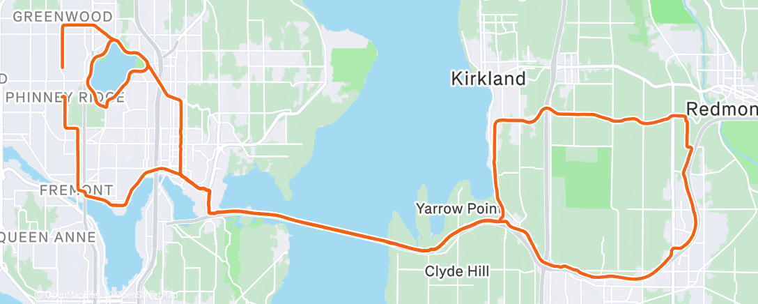 Map of the activity, Old Redmond