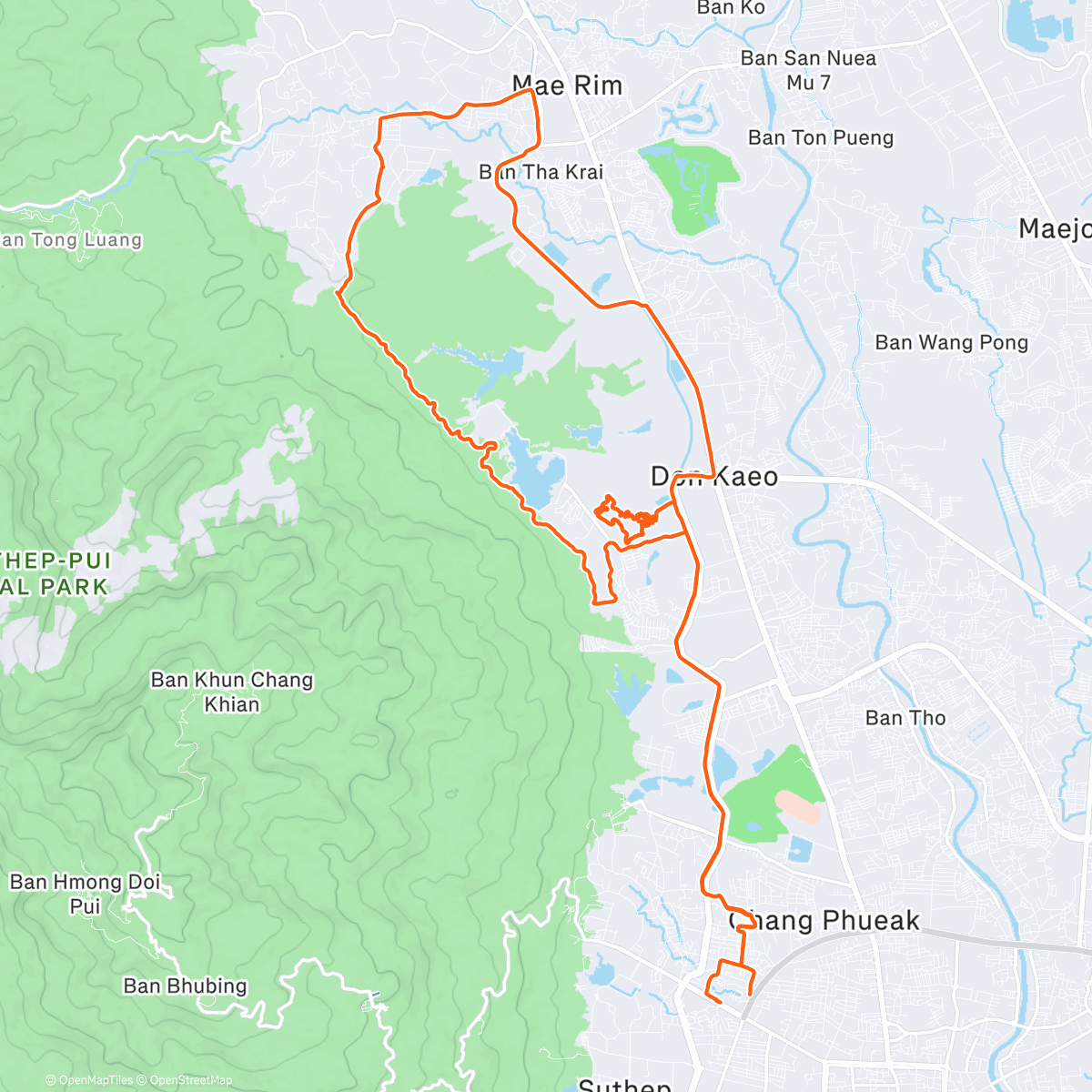 Map of the activity, Five laps of the XC course and then through the jungle to Sala where I lost my Aussie friend :(