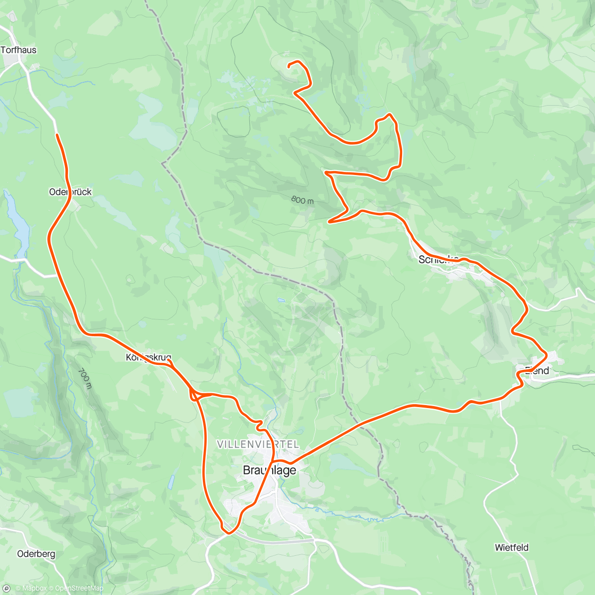 Map of the activity, Brocken