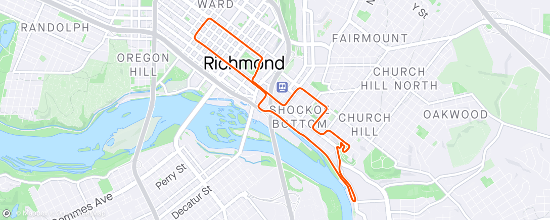 Map of the activity, Zwift - Aerobic Sustainability in Richmond