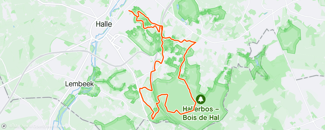 Mapa de la actividad, H3O Trail Run Halle 🥉