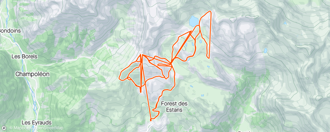 Map of the activity, Bonne petite matinée de ski solo à Orcieres