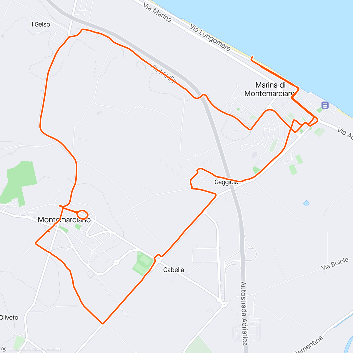 Mapa de la actividad (Lunch tandem Bike Ride)