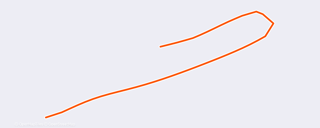 Map of the activity, Evening Run