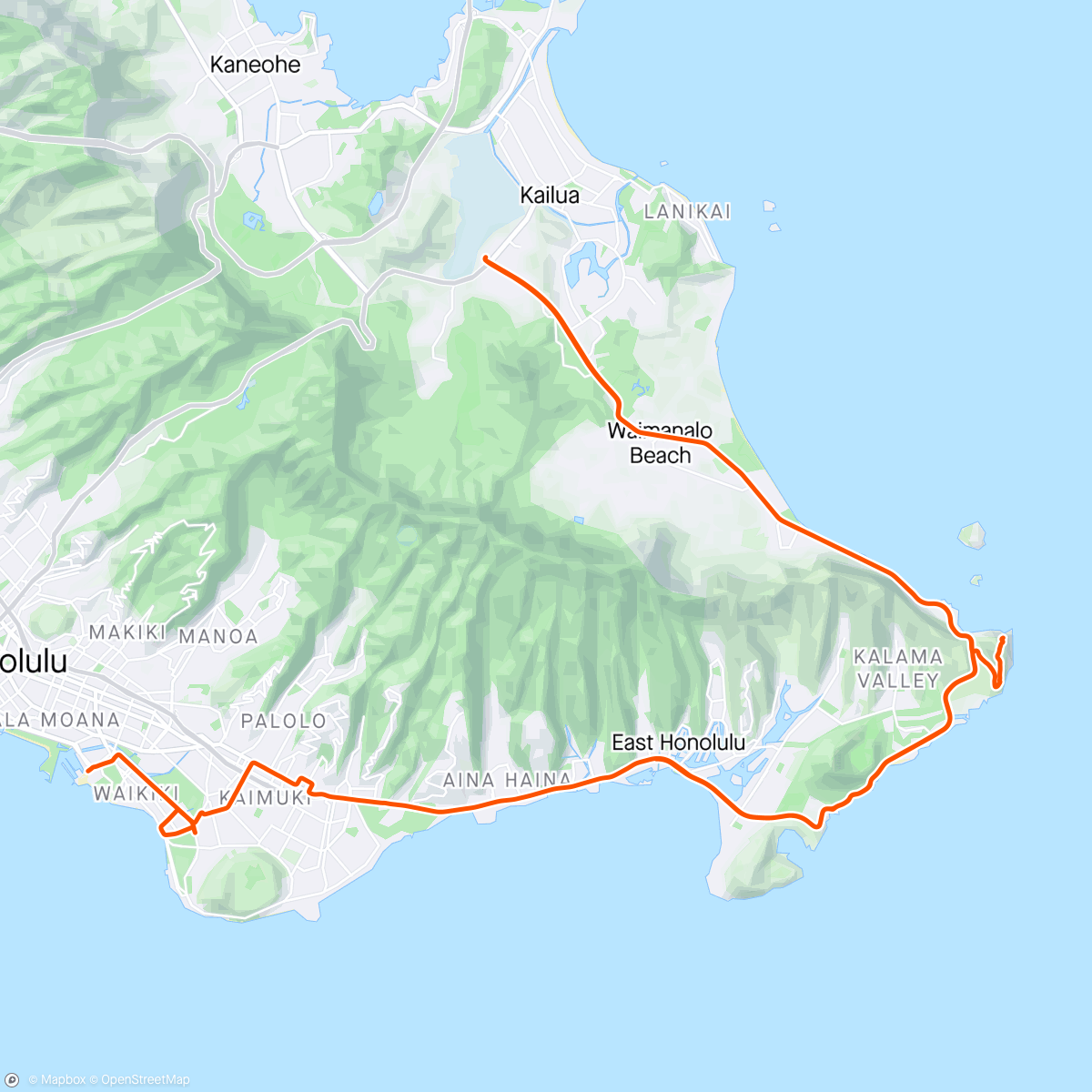 Map of the activity, Moped Ride around the island