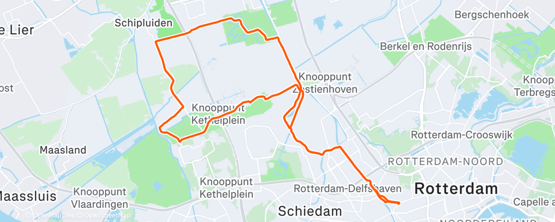 Map of the activity, Gruwelijk veel hardlopers buiten