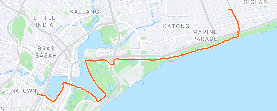 Map of the activity, Thursday Morning Run