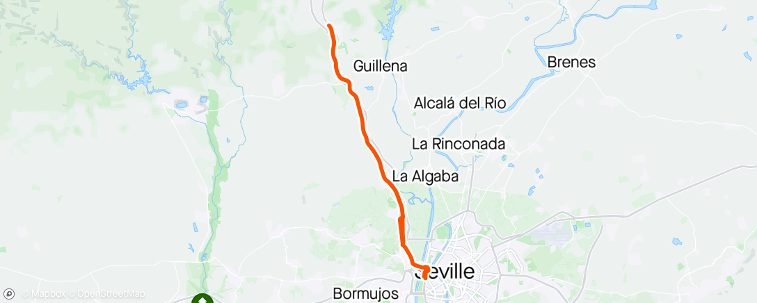 Map of the activity, Sevilla Las Pajanosas Sevilla