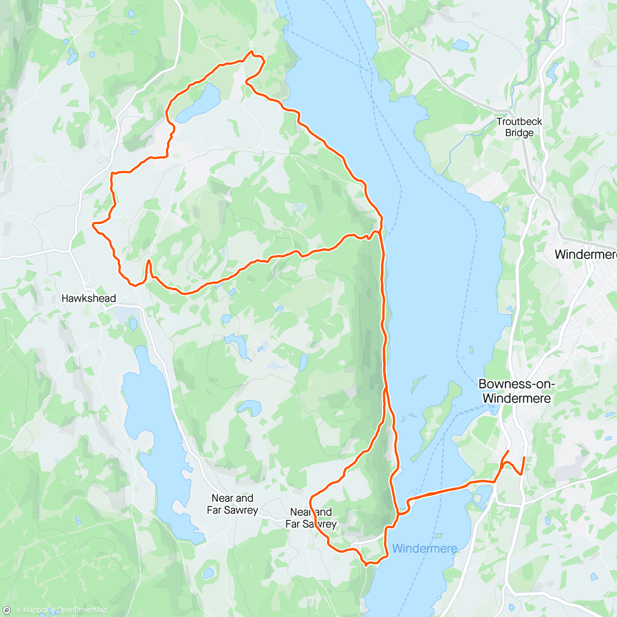 Map of the activity, Lunch MTB Ride