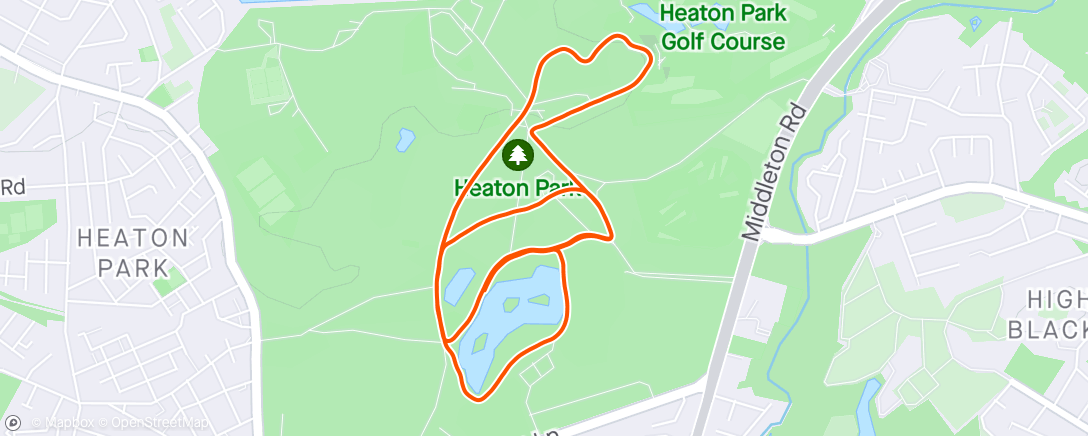 Mapa de la actividad, Heaton Parkrun
