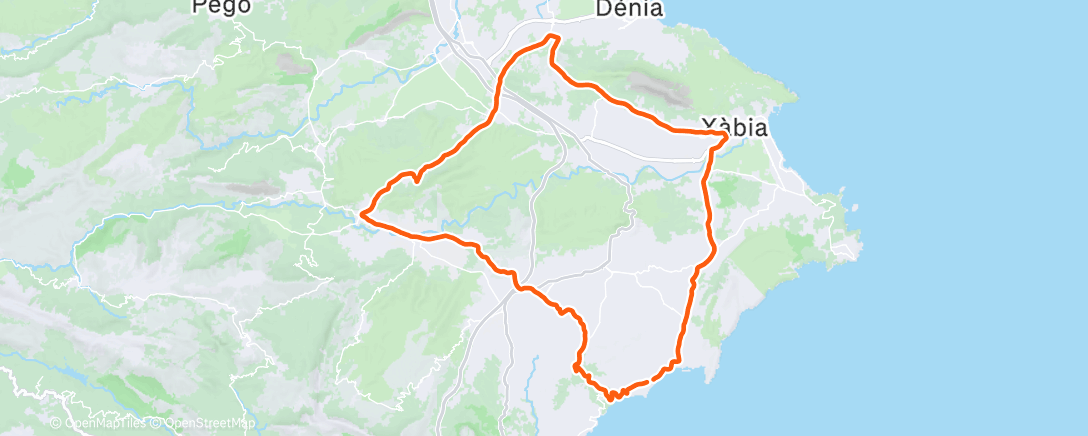 Mapa de la actividad, Cycling