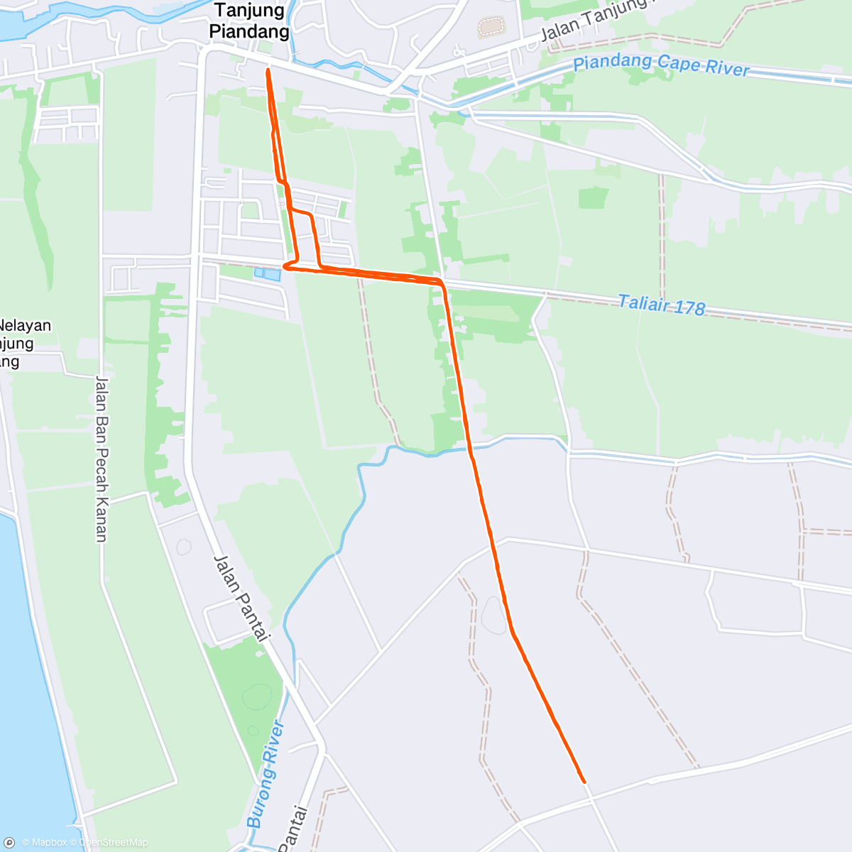 Map of the activity, Morning Run