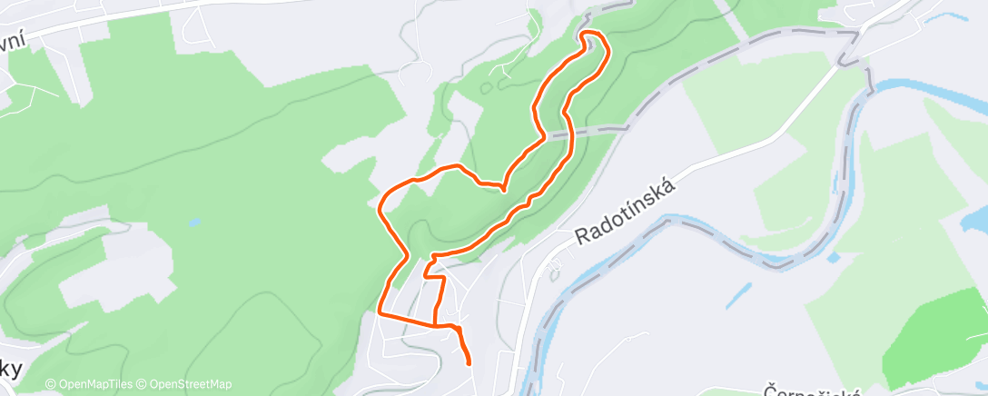 Map of the activity, Afternoon Trail Run with Tom