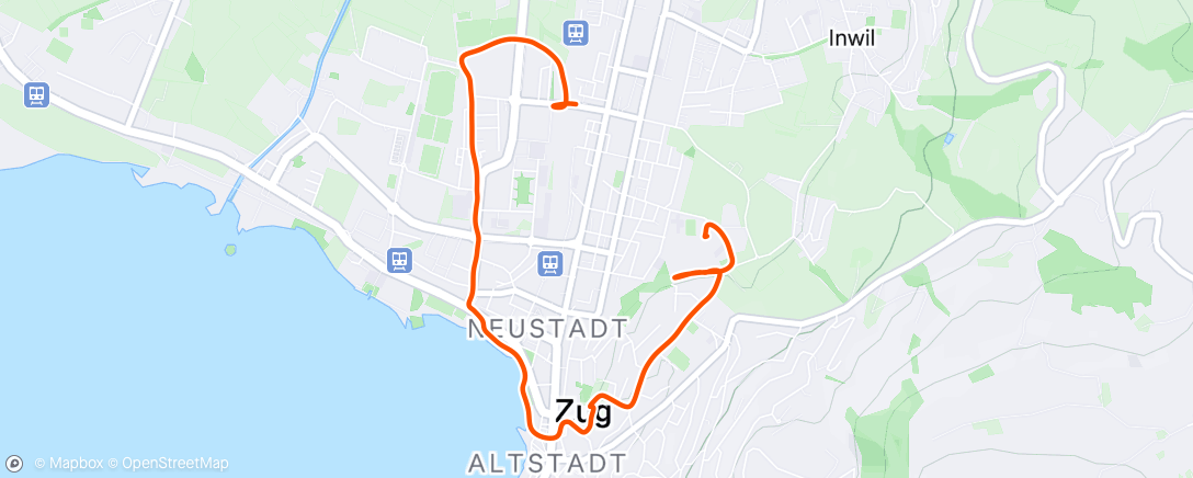 Map of the activity, Lauf am Morgen