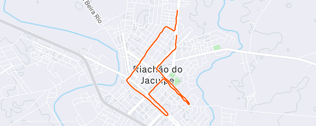 Map of the activity, Corrida ao entardecer