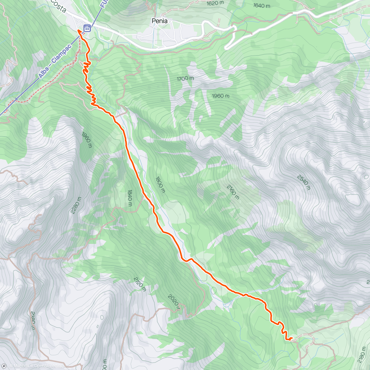 Map of the activity, 35 anni dal 135 AUC SMAlp - Rifugio Contrin