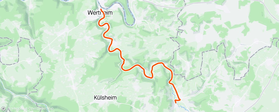 Map of the activity, Wertheim to Werbach 🇩🇪
