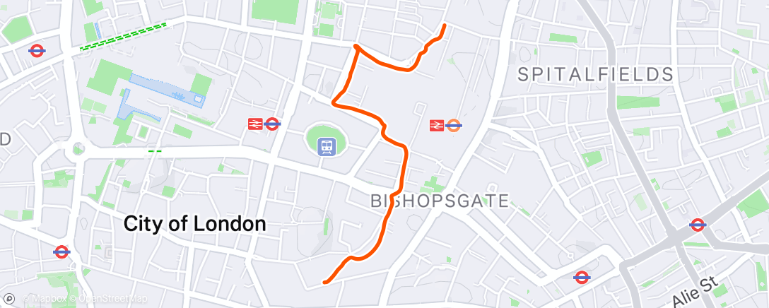 Map of the activity, Morning Run
