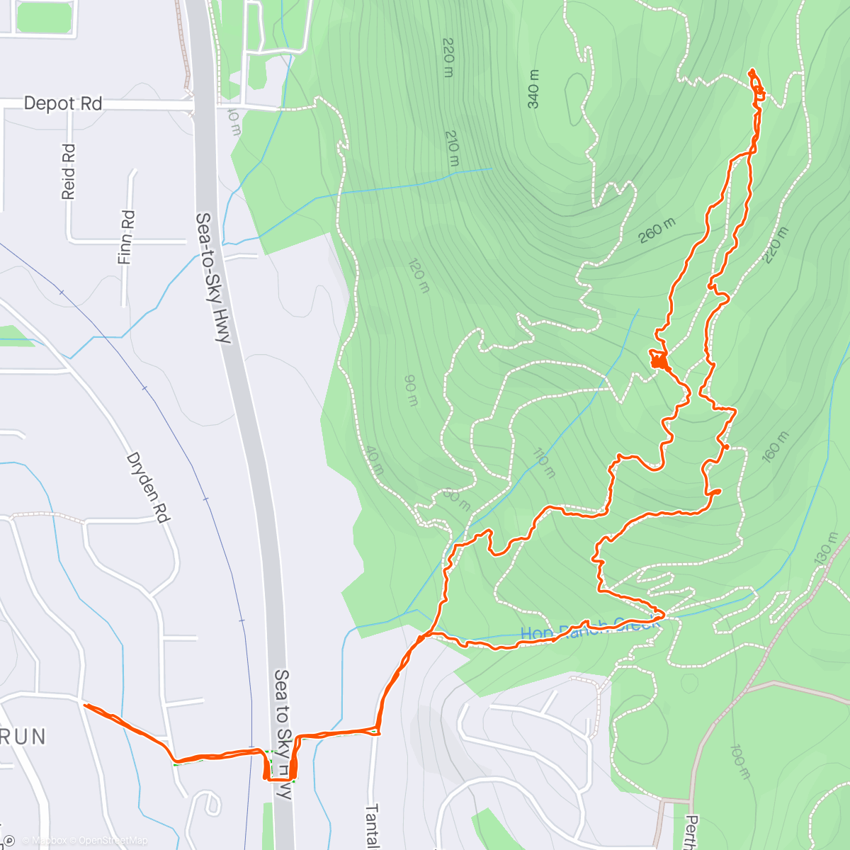 Map of the activity, Enduro Picnic