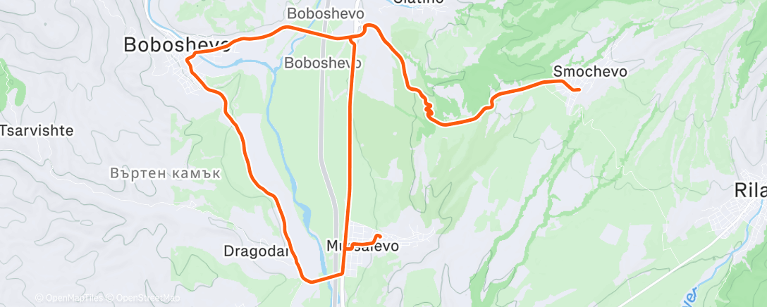 Map of the activity, Смочево ☀️   🌅    🥶