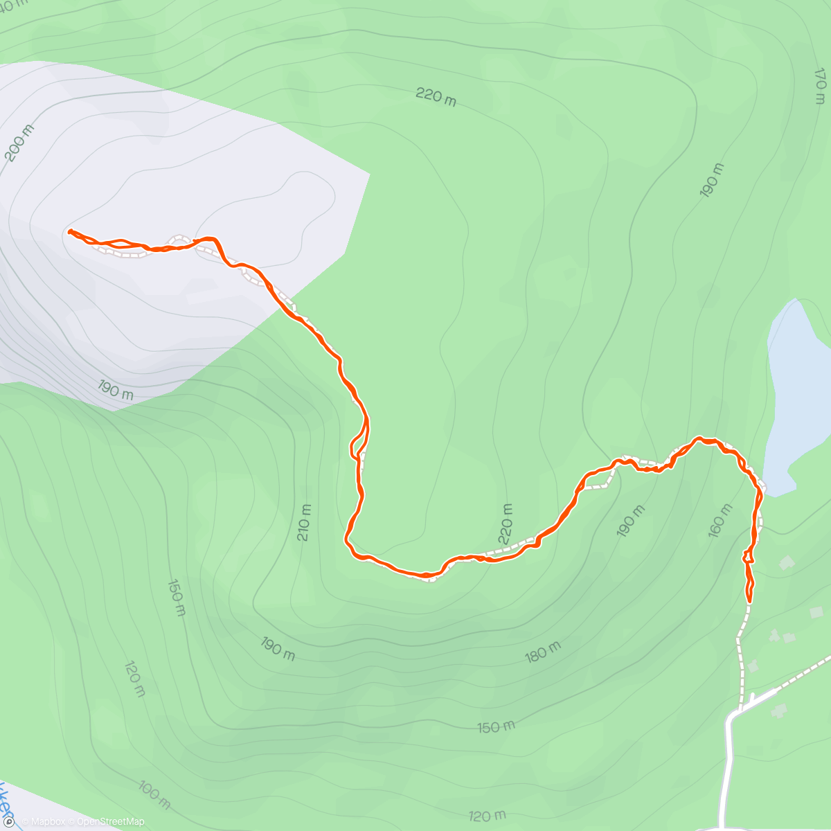 Mapa de la actividad, Kveldstur til Ramnafjell 😎