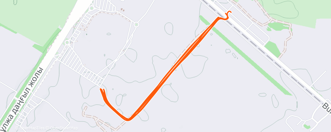 Map of the activity, Morning Run