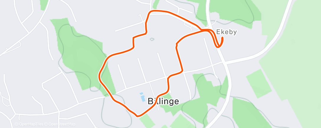 Map of the activity, Afternoon Walk