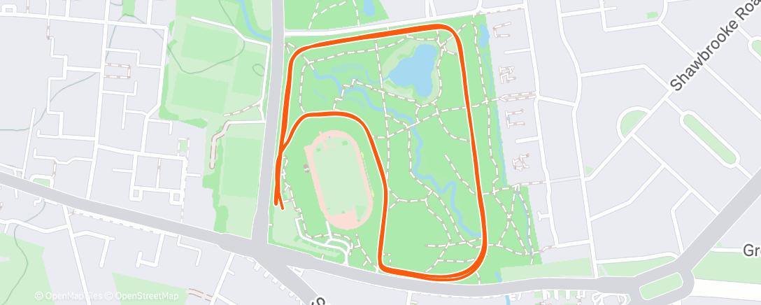 Map of the activity, Sutcliffe Parkrun