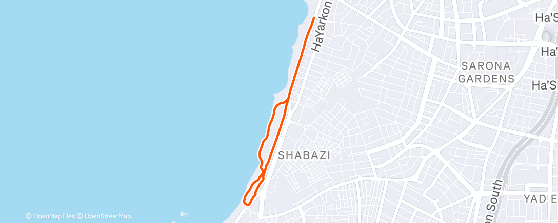 Map of the activity, Night Run