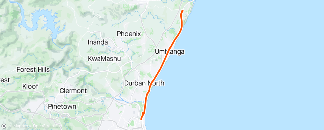 Map of the activity, FulGaz - IRONMAN 70.3 Durban