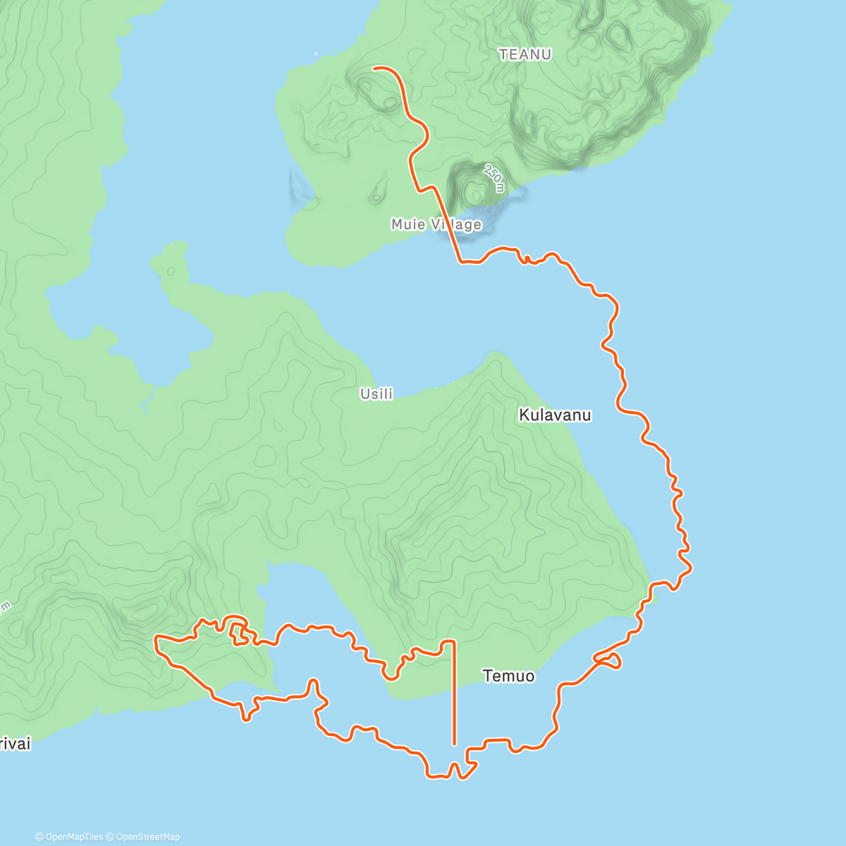 Map of the activity, Zwift - Anaerobic Endurance 4x60sec on Itza Climb Finish in Watopia