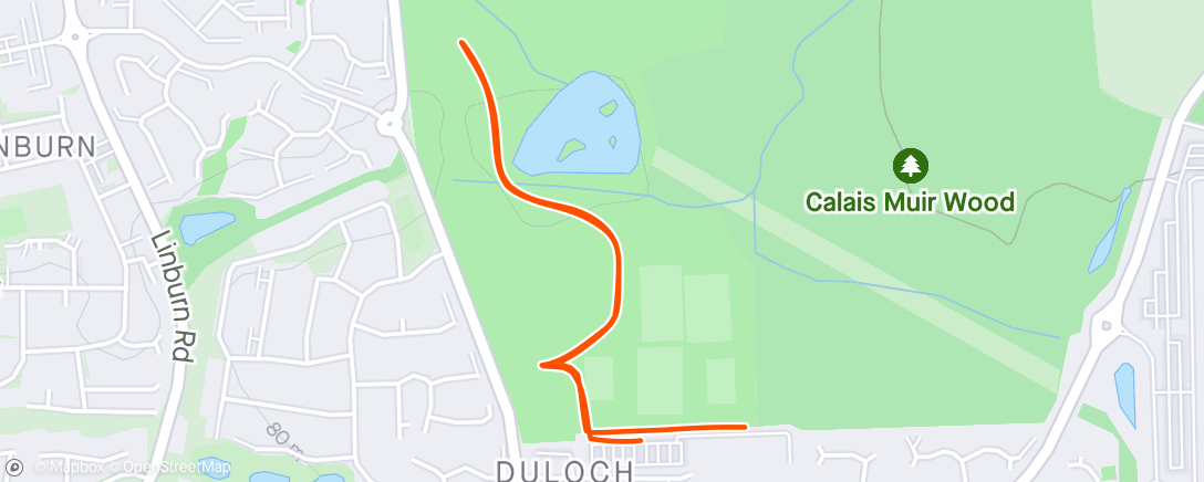 Map of the activity, Chloe Park Run