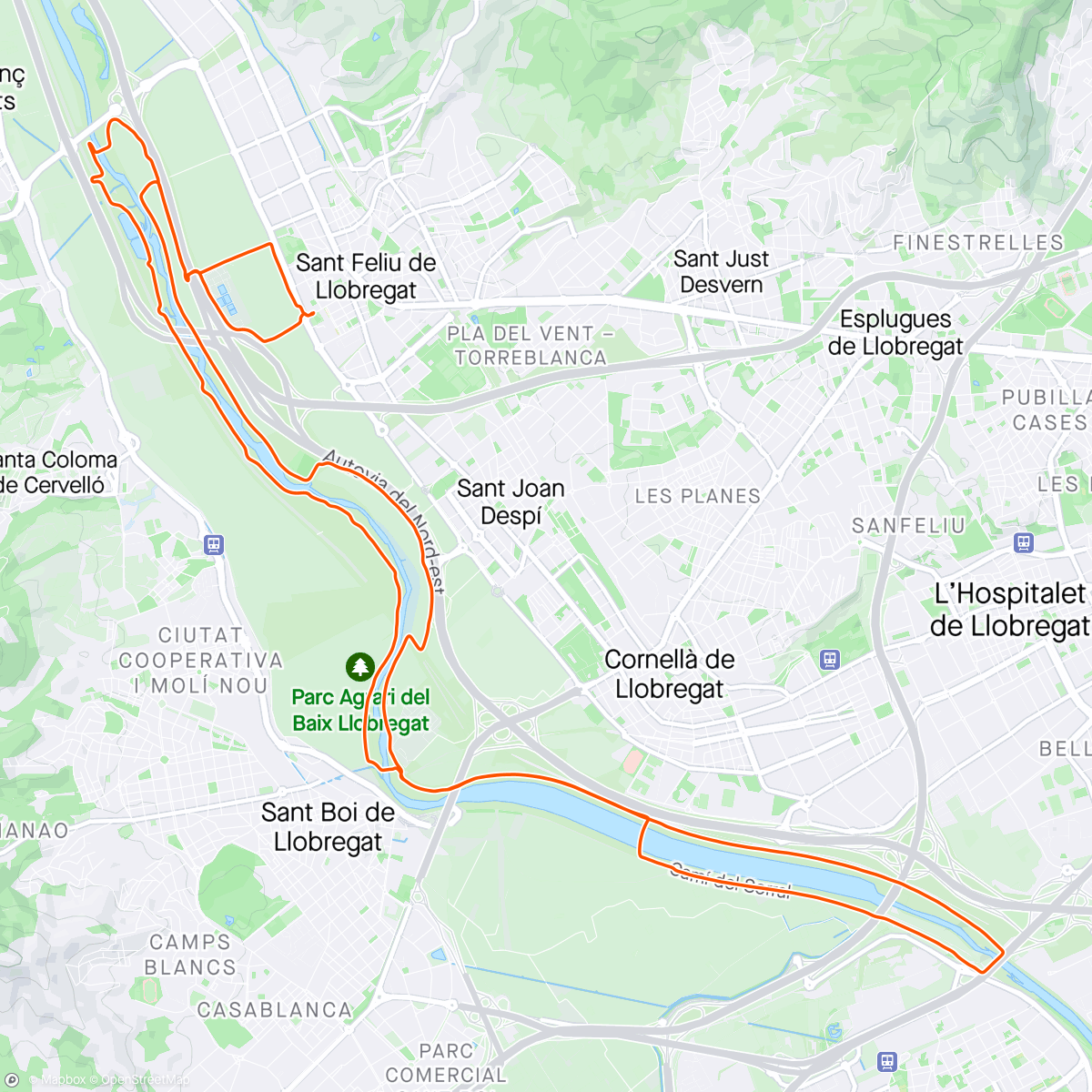 Map of the activity, ZONA DEL RIU ( RODATGE BTT 🚴🌪️🌪️ )