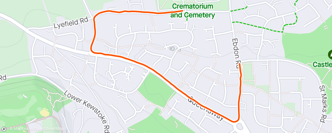 Map of the activity, Late Late Run