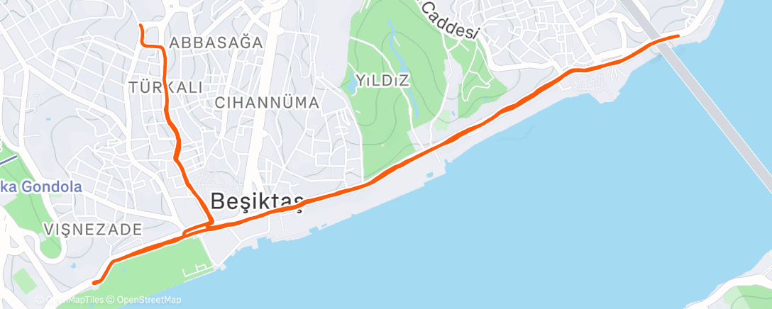 Map of the activity, Lunch Run