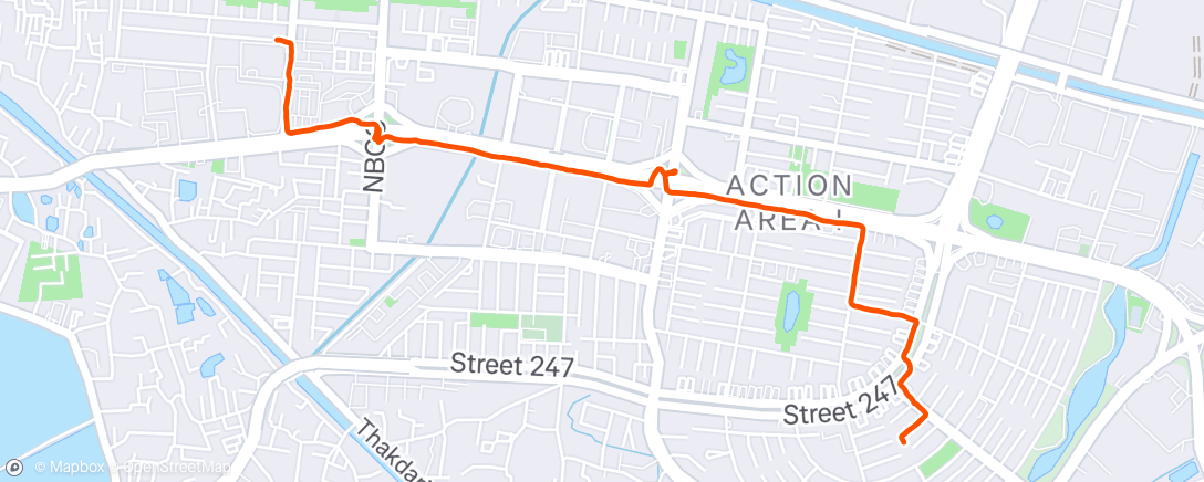 Map of the activity, Morning Walk