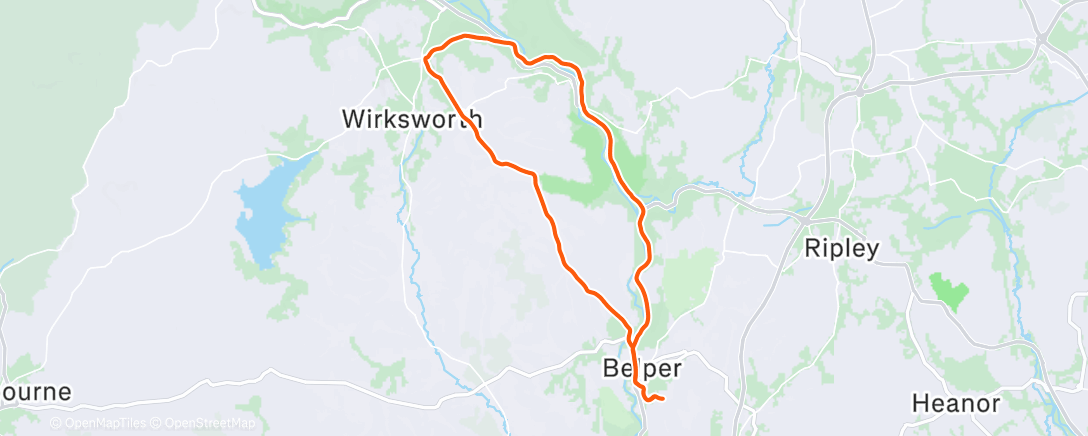 Map of the activity, Lunch Ride