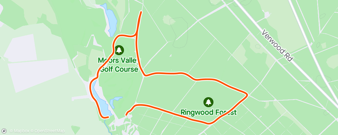 Map of the activity, Moors Valley Parkrun with my Best Buddy 🐶
