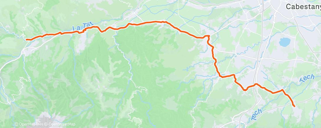 Map of the activity, Afternoon Ride
