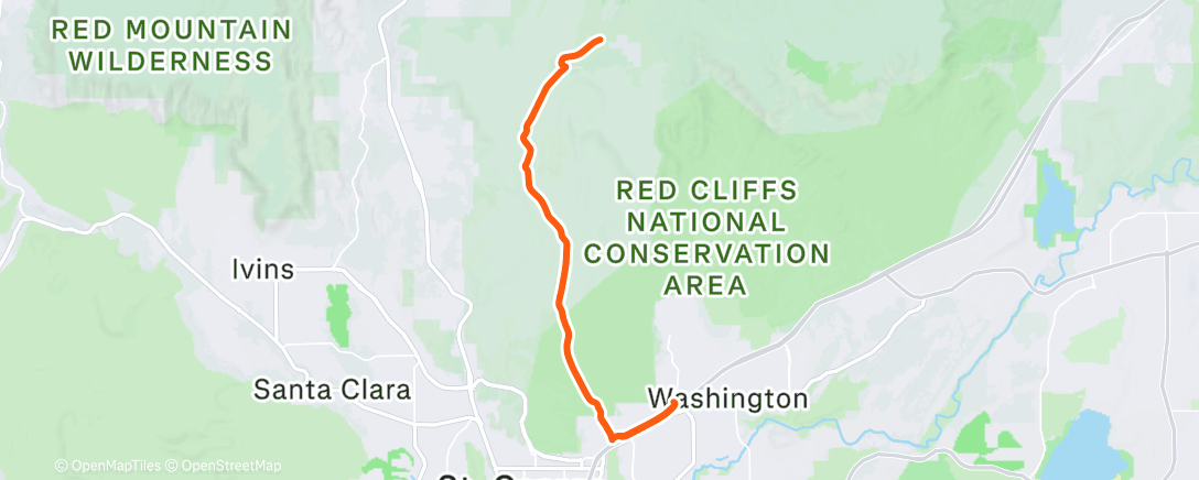 Map of the activity, Lunch Ride