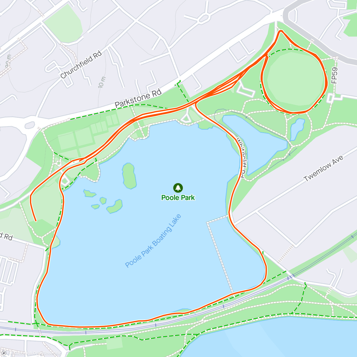 Map of the activity, Morning Run 20/30