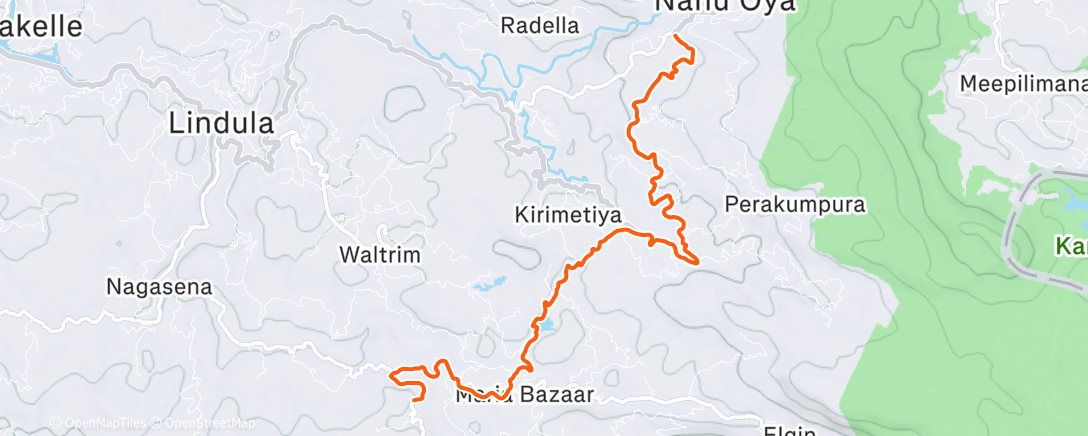 Map of the activity, ROUVY - Aragapathana to Nuwara Eliya | Sri Lanka