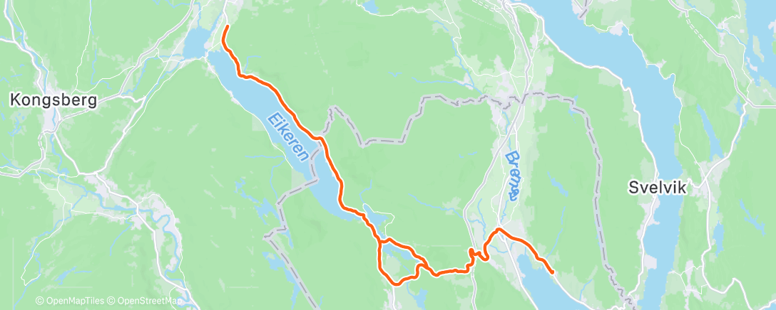 Map of the activity, Lunch Ride