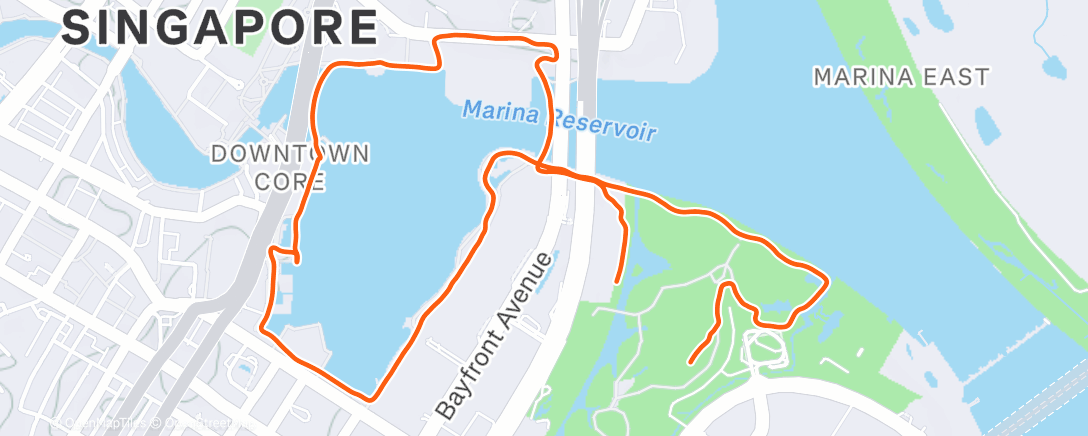 Map of the activity, Morning Run