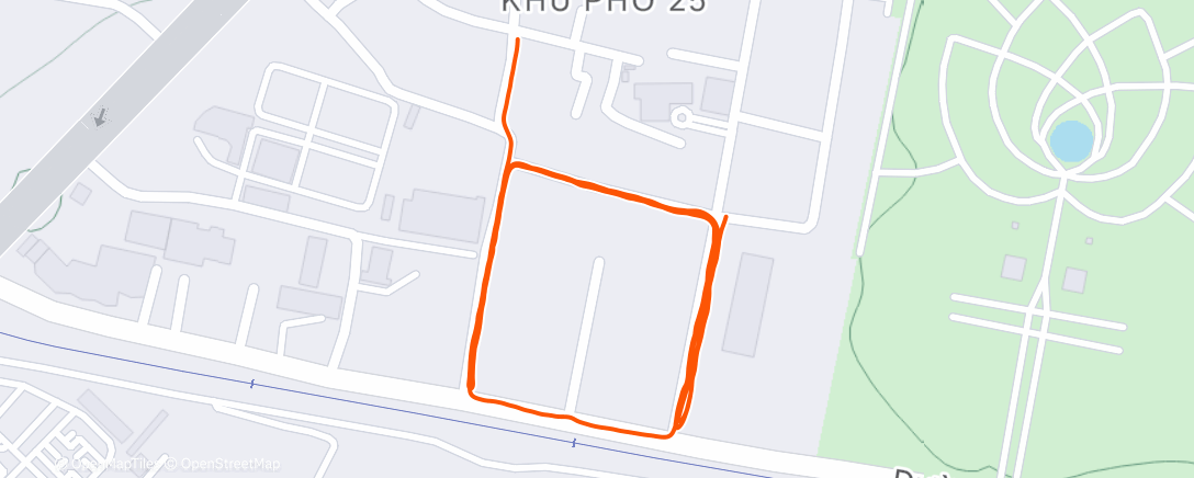 Map of the activity, Evening Run