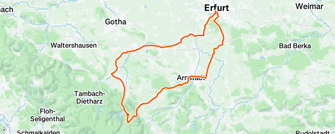 Map of the activity, Mittagsradfahrt