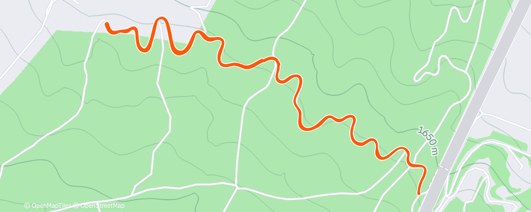 Map of the activity, Evening Run